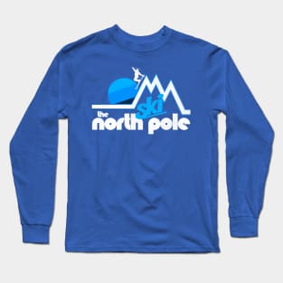 Ski The North Pole Retro 70s Style Tourist Souvenir Long Sleeve T-Shirt